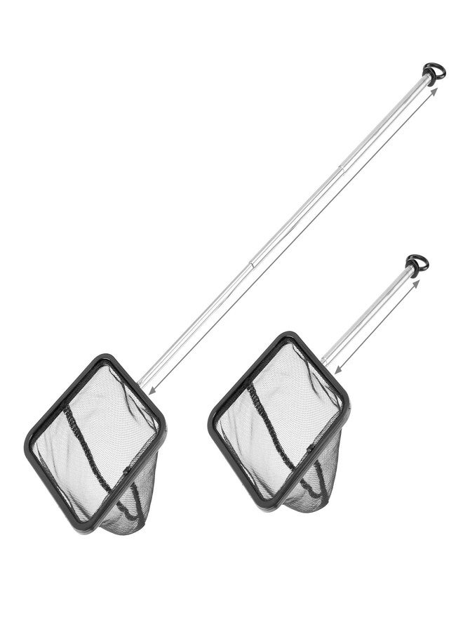 Mogoko Aquarium Fish Net, Fish Net for Fish Tank with 5.5"-16.3" Long Extendable Long Handle, Fine Mesh Telescopic Aquarium Fish Net Fish Tank Aquarium Accessories - Image 1